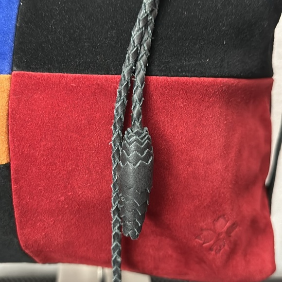 Patricia Nash Suede Color Black Multi Satchel - Picture 3 of 11